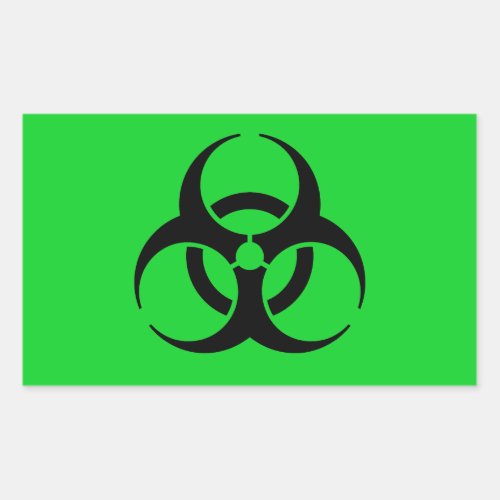 Biohazard Symbol Rectangular Sticker