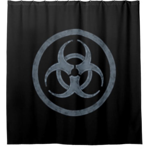 Biohazard Symbol Shower Curtain