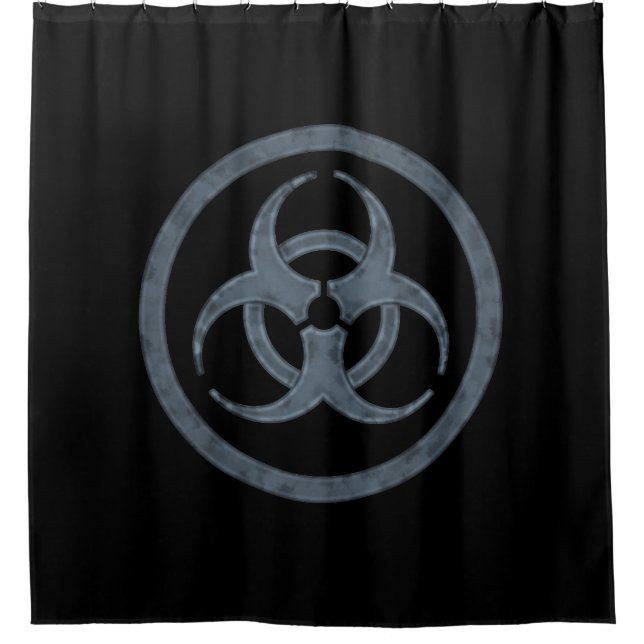 Biohazard Symbol Shower Curtain (Front)