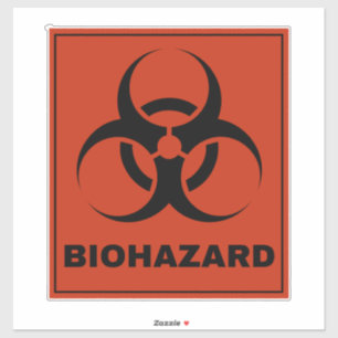biohazard symbol sticker