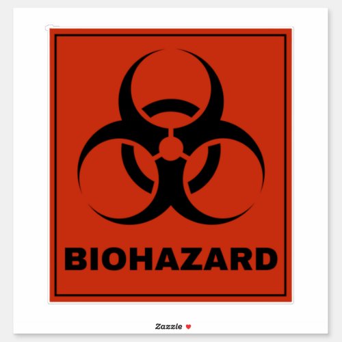 biohazard symbol sticker