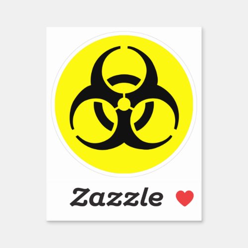 Biohazard Symbol Sticker