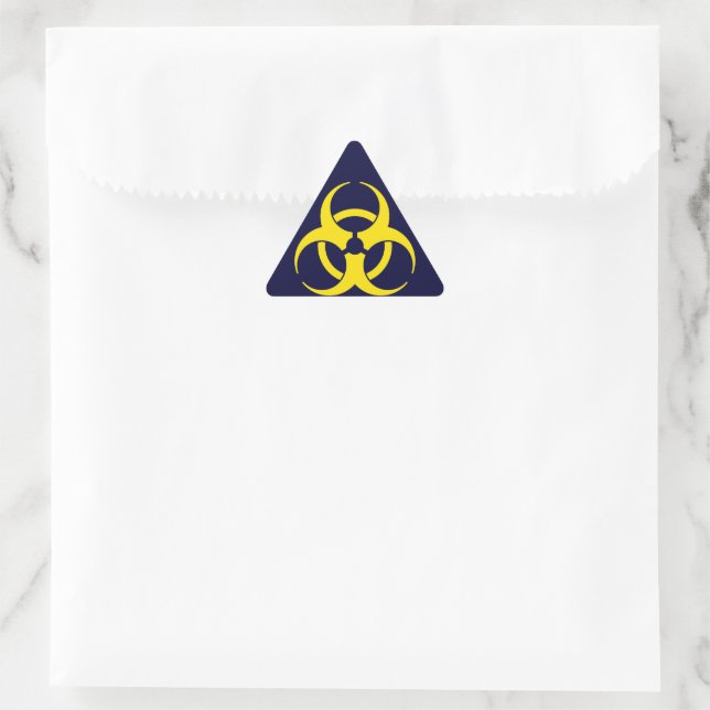 Biohazard Symbol Triangle Sticker (Bag)