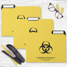 Biohazard Symbols - Black on a Yellow Background