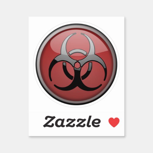 Biohazard Toxic Symbol Sticker