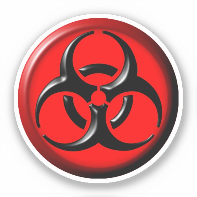 Biohazard Toxic Symbol Sticker (Front)