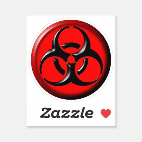 Biohazard Toxic Symbol Sticker