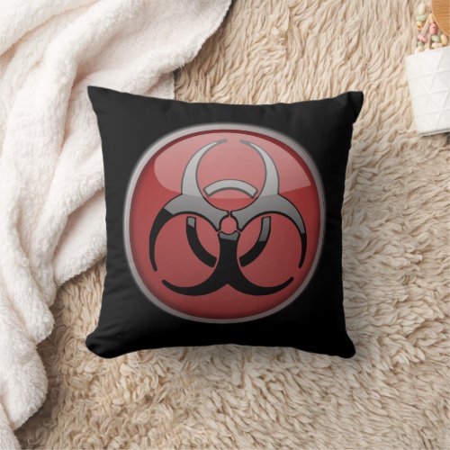 BioHazard Toxic Throw Pillow
