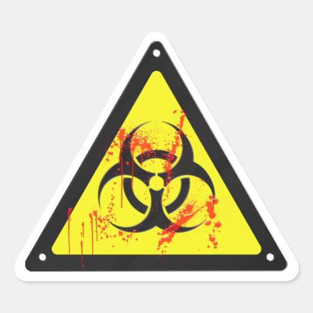 Biohazard Triangle Sticker (Front)