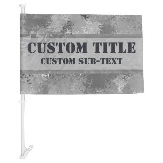 Biohazard Urban Camo Car Flag w/ Custom Text