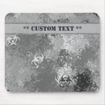 Biohazard Urban Camo Mousepad w/ Custom Text