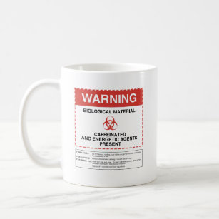 Biohazard Warning Coffee Mug (Square)