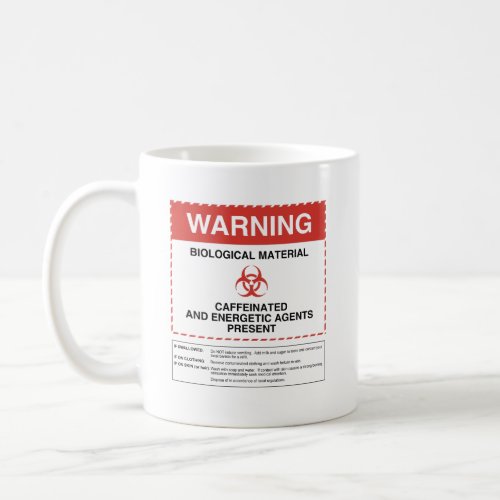 Biohazard Warning Coffee Mug Square