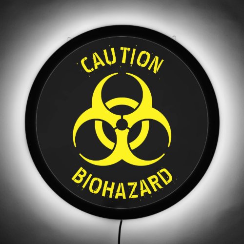 Biohazard Warning LED Sign