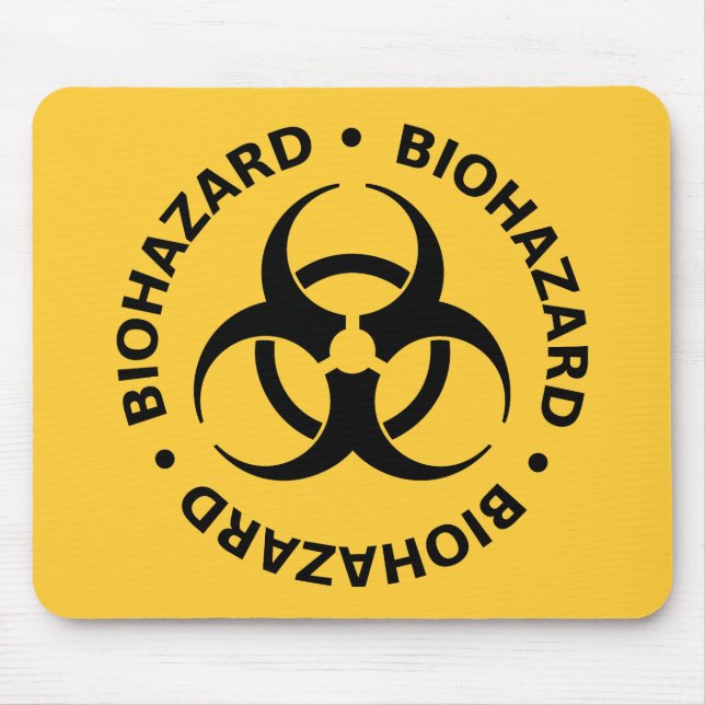 Biohazard Warning Mouse Pad (Front)
