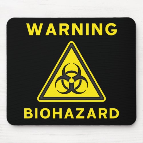 Biohazard Warning Sign Mousepad