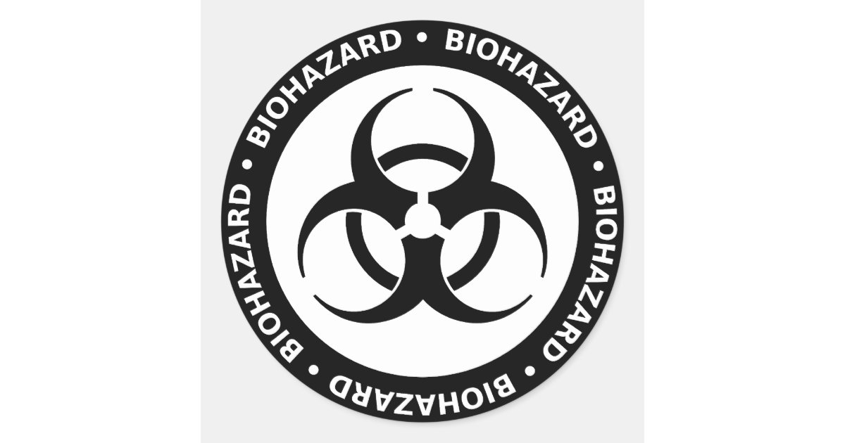 Biohazard Warning Sticker | Zazzle