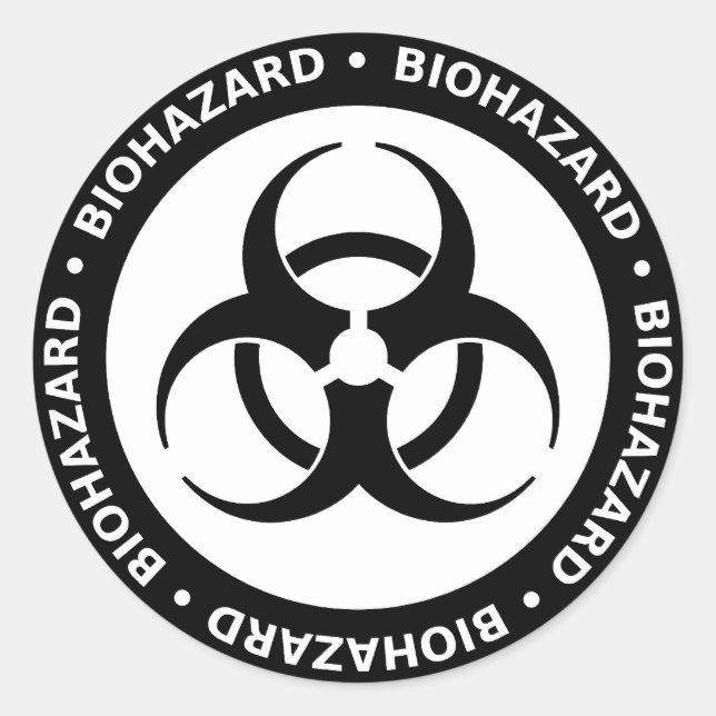Biohazard Warning Sticker (Front)