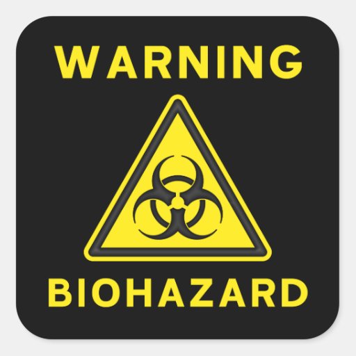 Biohazard Warning Sticker | Zazzle