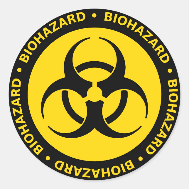 Biohazard Warning Sticker | Zazzle