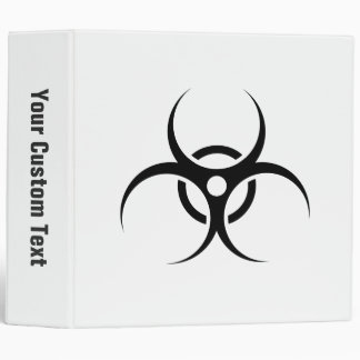 Biohazard Warning Symbol 3 Ring Binder