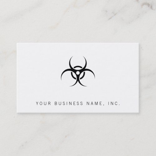 Biohazard Warning Symbol Business Card
