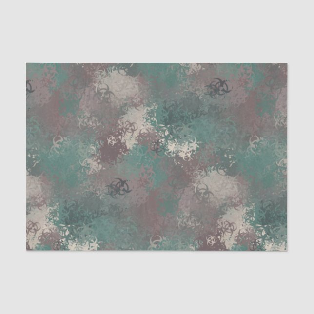 Biohazard Woodland Camo Tissue Paper (Front)