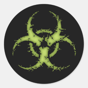 Biohazard Symbol Stickers 100 Satisfaction Guaranteed Zazzle