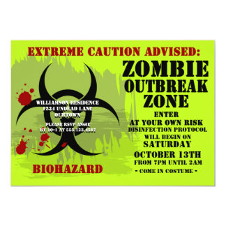 zombie party invitations