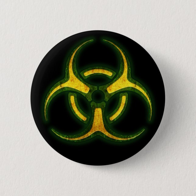 Biohazard Zombie Warning Button (Front)