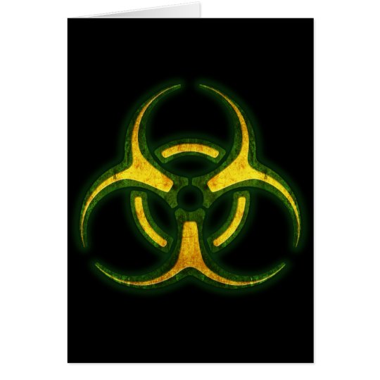 Biohazard Zombie Warning Card