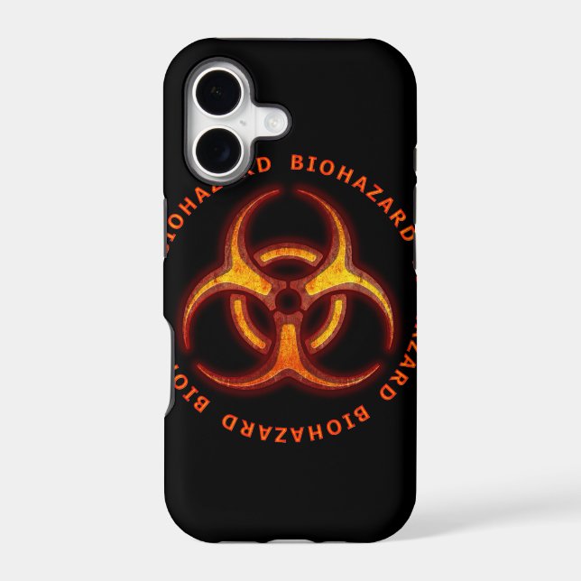 Biohazard Zombie Warning Iphone Case (Back)