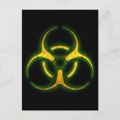 Biohazard Zombie Warning Postcard