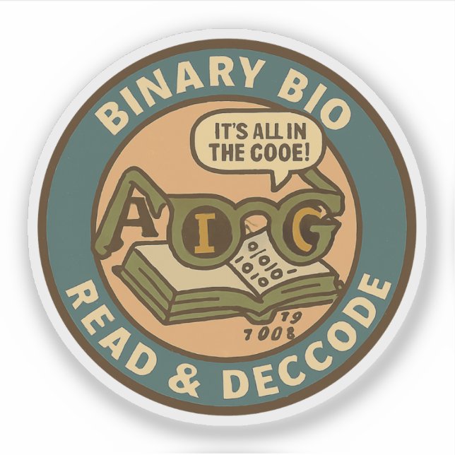 Bioinformatics Sleuth Cracking the Binary Code Sticker (Front)