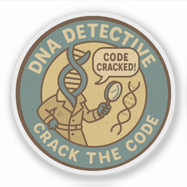 Bioinformatics Sleuth Cracking the DNA Code Sticker (Front)