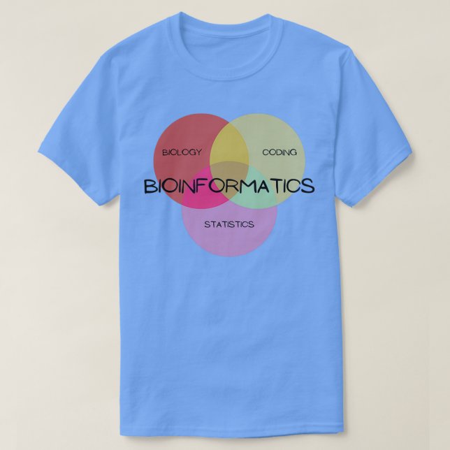 Bioinformatics Venn Diagram  T-Shirt (Design Front)