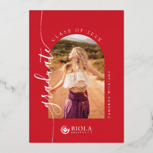 Biola University Graduation Foil Invitation
