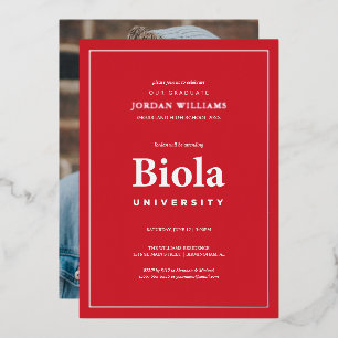 Biola University Graduation Foil Invitation