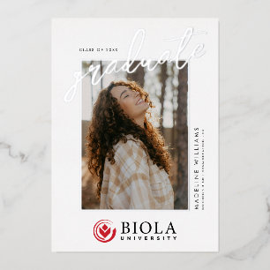 Biola University Graduation Foil Invitation
