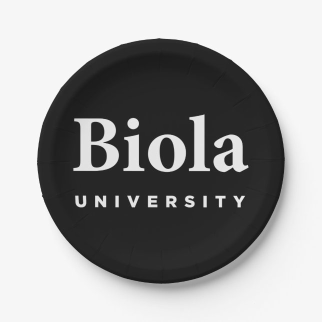 Biola University Signature Paper Plates (Front)