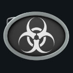 Biological Biohazard Symbol white Belt Buckle<br><div class="desc">Biological Biohazard Symbol white</div>