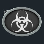 Biological Biohazard Symbol white Belt Buckle<br><div class="desc">Biological Biohazard Symbol white</div>