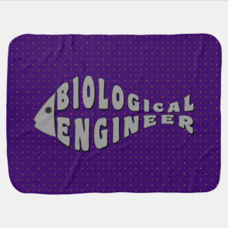 Biological Engineer Gray Fish Baby Blanket