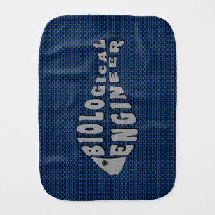 Biological Engineer Gray Fish Baby Burp Cloth