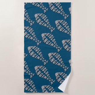 Biological Engineer Gray Fish Beach Towel