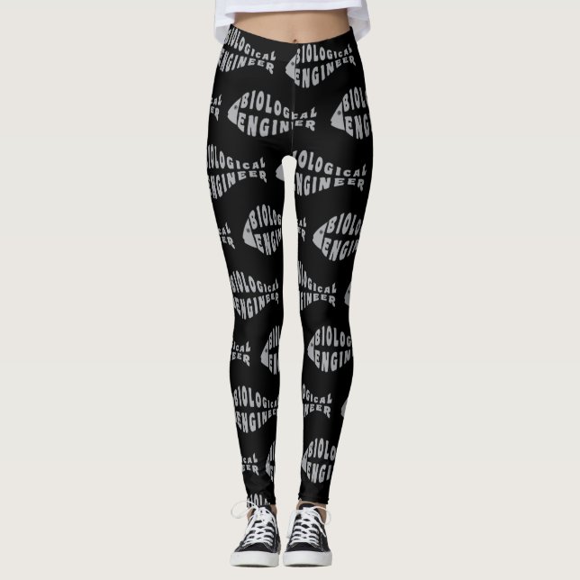 Biological Engineer Gray Fish Leggings (Front)