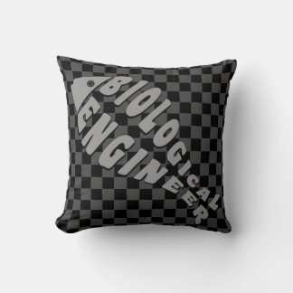 Biological Engineer Gray Fish Throw Pillow