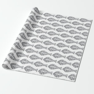 Biological Engineer Gray Fish  Wrapping Paper