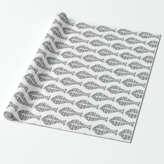 Biological Engineer Gray Fish Wrapping Paper