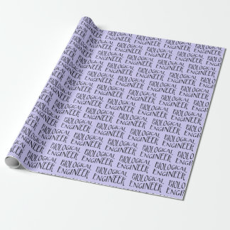 Biological Engineer Gray Wavy Text Wrapping Paper